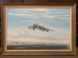 Hawker Hunter XE540 by Chris Golds, oil on canvas, offered Dec 2022