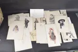 AND ELEANOR BEACON Figure studies, unframed gouache and watercolour and a collection of pencil sketches, some initialled and dated by Robert Lillie, gouache and watercolour, sold Feb 2025
