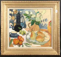 American by Ann Estelle Rice, Oil on board, sold Jan 2025