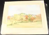 Autumn Morning, Blackdown Signed by Georgina Ling, watercolour, offered Jan 2025