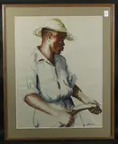 South african by Stella Shawzin, watercolour, offered Jan 2025