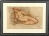 English by R. F. Goodfellow, charcoal, sold Jan 2025