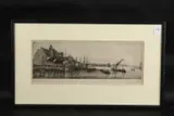 The Tar Brewers, Limehouse by Charles William Sherborn, etching, sold Jan 2025