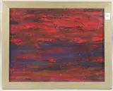 Red Sky at Night by Patricia Langmead, oil on panel, sold Dec 2024