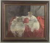 Still Life by George Weissbort, 1956, oil, sold Dec 2024