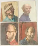 Head and shoulders, one signed and dated 1980 by George Weissbort, 1980, oil, sold Dec 2024