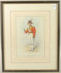 A portrait of an officer of The Royal Tyrone Regiment by Richard Simkin, watercolour, sold Dec 2024