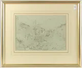 Anfo , near Lago d' Iseo, Italy by William Oliver Snr, pencil, sold Dec 2024