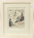 Two Birds in Flight by Peter Stillwell, drawing, sold Dec 2024