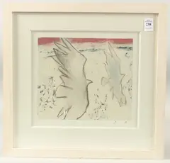 Pigeons, 2010 by Peter Stillwell, drawing, offered Dec 2024