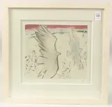 Pigeons, 2010 by Peter Stillwell, drawing, offered Dec 2024