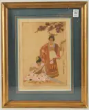 BRITISH. A Song of Old Cathay. etching with aquatint. by Geoffrey Sneyd Garnier, etching, sold Dec 2024