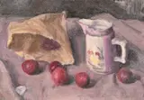 Apples by George Weissbort, oil, sold Nov 2024