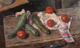 Conkers by George Weissbort, oil, sold Nov 2024