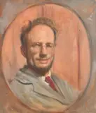 OVAL PORTRAIT head and shoulders of a man, board 19.5ins x 17ins by George Weissbort, oil, sold Nov 2024