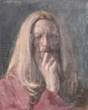 SIX VARIOUS OIL STUDIES of the artist.Various sizes on board by George Weissbort, OIL, sold Nov 2024