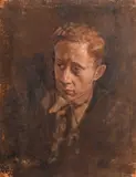 SIX PORTRAIT head and shoulders, board.Average size 22ins x 17ins ( 56cm x 43cm) by George Weissbort, oil, sold Nov 2024