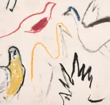 Gay Birds by Peter Stillwell, drawing, sold Nov 2024