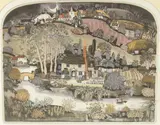 Lady of Shallot, Circa 1992 by Graham Clarke, etching, sold Nov 2024