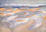 View of Laughharne Estuary, Dyfed, from Dylan Thomas Writing Shed by John Elwyn, 1989, lithograph, sold Nov 2024