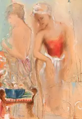 Study of Dancers II by Janet Treby, lithograph, sold Nov 2024