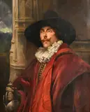 Belgian, a portrait of a cavalier holding his sword by Alexandre de Andreis, oil on canvas, offered Oct 2024