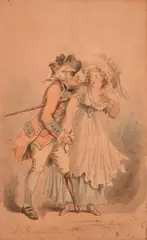 Untitled by Thomas Rowlandson, 1783, ink and watercolour, sold Oct 2024