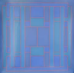 Large Blue Crossover by Peter Stroud, 1972, screenprint, sold Oct 2024
