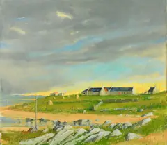 Helmsdale by John Mathison, oil on canvas, offered Aug 2024