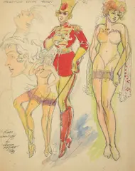 Practice, Work, Memory by Walter McDade, 1953, watercolour, offered Aug 2024