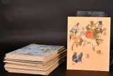 A collection of illustrations featuring scenes including letters of the by Eric Kincaid, watercolour and gouache, offered Aug 2024