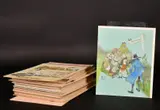 A collection of illustrations featuring scenes including letters of the by Eric Kincaid, watercolour and gouache, offered Aug 2024