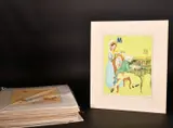 A collection of illustrations featuring scenes including letters of the by Eric Kincaid, watercolour and gouache, offered Aug 2024