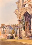 Study of a corner of Netley Abbey by Augustus John Cuthbert Hare, drawing, offered Aug 2024