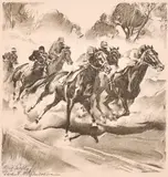 Swiss, a collection of lithographs and photolithographs of equestrian subjects, some signed in pencil, from 5" x 5" (13 x 13cm), to 9" x 6.5" (23 x 16.5cm), (6) by Iwan Edwin Hugentobler, pencil, offered Aug 2024