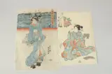 & TOYOKUNI III UTAGAWA (1786-1864); two mid-19th century original Japanese woodblock prints, (2) by Yoshikazu Utagawa, print (other), sold Jul 2024
