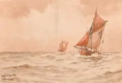 Each by William Henry Pearson, watercolour, sold Jul 2024