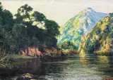 Reflections Keurboom by Edward Roworth, oil on canvas, sold Feb 2023