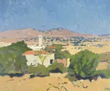 Euboa, Greece by Colin Hayes, oil on canvas, sold Feb 2023