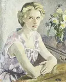 A Fair Girl by Gladys Vasey, oil on board, sold Feb 2023
