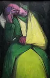 Untitled by Robert Hunter, 1955, mixed media on board, sold Feb 2023