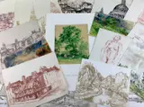 Collection of unframed by Francis Rudolph, pencil, offered Feb 2023