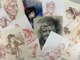 Folder of various by Francis Rudolph, pencil and pastel, sold Feb 2023