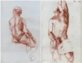 One standing by Francis Rudolph, 1958, drawing, sold Feb 2023