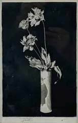 Flowers in a Vase by Théodore Roussel, etching, sold Feb 2023