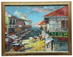 Untitled by Mike Herrera, oil on canvas, offered Jan 2023