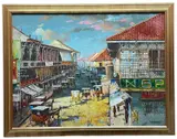 Untitled by Mike Herrera, oil on canvas, offered Jan 2023