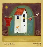 Taking a Dip by Adam Barsby, mixed media, sold Jan 2023