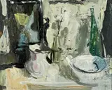 Untitled by David Donaldson, oil on board, sold Jan 2023