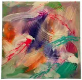Entitled verso 'Jungle by Antonio Russo, acrylic on canvas, sold Jan 2023